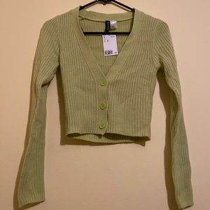 Green Knit Cardigan